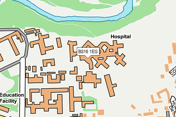BS16 1EG map - OS OpenMap – Local (Ordnance Survey)