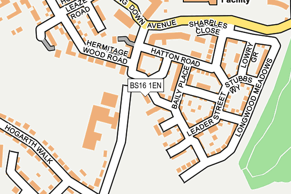 BS16 1EN map - OS OpenMap – Local (Ordnance Survey)