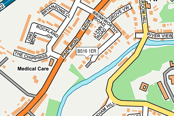 BS16 1ER map - OS OpenMap – Local (Ordnance Survey)