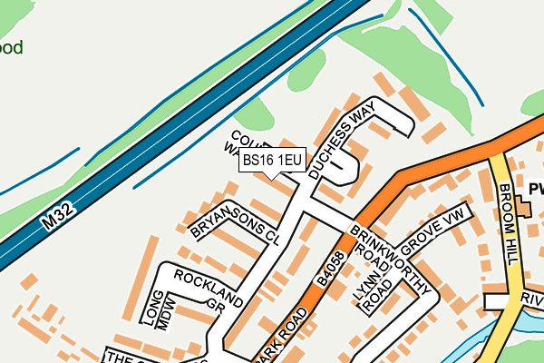 BS16 1EU map - OS OpenMap – Local (Ordnance Survey)