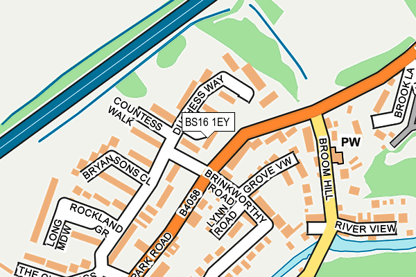 BS16 1EY map - OS OpenMap – Local (Ordnance Survey)