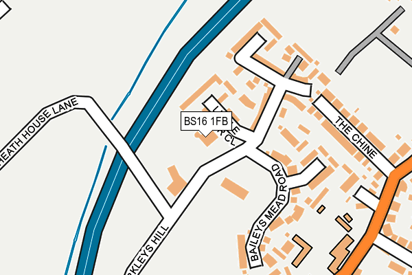BS16 1FB map - OS OpenMap – Local (Ordnance Survey)