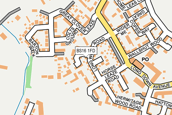 BS16 1FD map - OS OpenMap – Local (Ordnance Survey)