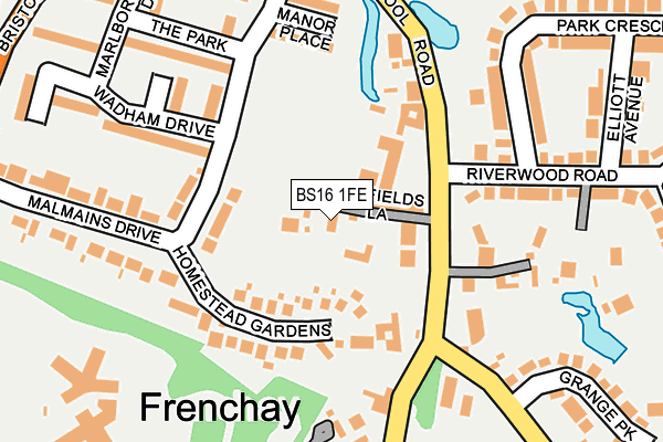 BS16 1FE map - OS OpenMap – Local (Ordnance Survey)