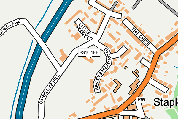 BS16 1FF map - OS OpenMap – Local (Ordnance Survey)