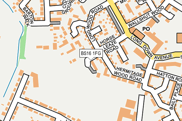 BS16 1FG map - OS OpenMap – Local (Ordnance Survey)
