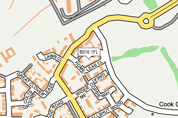 BS16 1FL map - OS OpenMap – Local (Ordnance Survey)