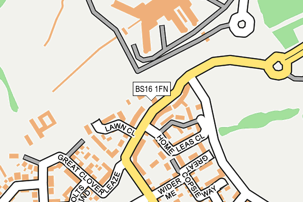 BS16 1FN map - OS OpenMap – Local (Ordnance Survey)