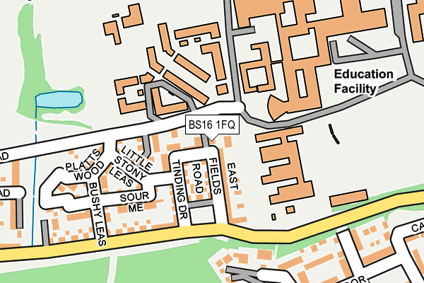 BS16 1FQ map - OS OpenMap – Local (Ordnance Survey)