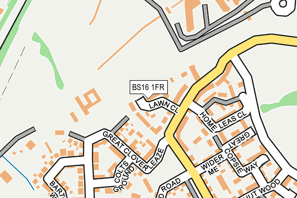 BS16 1FR map - OS OpenMap – Local (Ordnance Survey)
