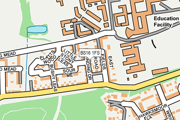 BS16 1FS map - OS OpenMap – Local (Ordnance Survey)