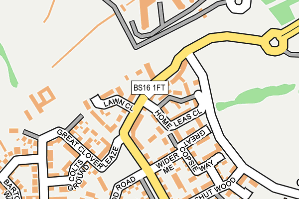 BS16 1FT map - OS OpenMap – Local (Ordnance Survey)