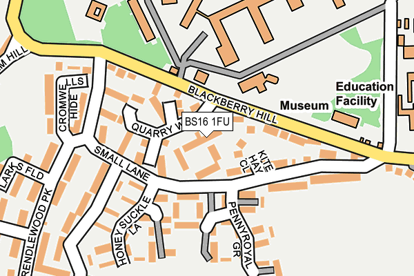 BS16 1FU map - OS OpenMap – Local (Ordnance Survey)