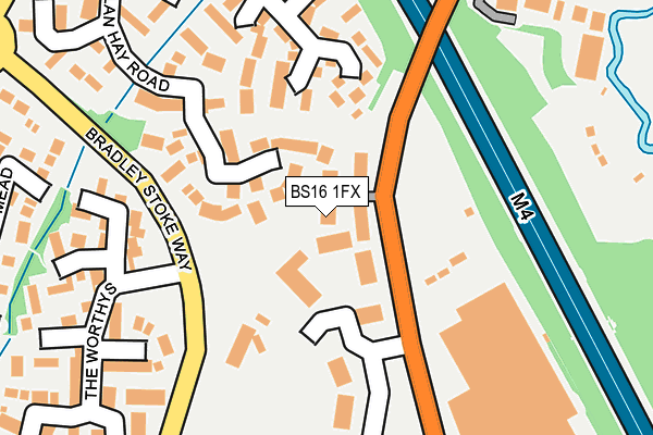 BS16 1FX map - OS OpenMap – Local (Ordnance Survey)
