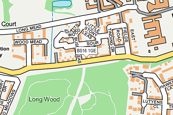 BS16 1GE map - OS OpenMap – Local (Ordnance Survey)