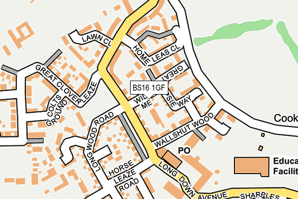 BS16 1GF map - OS OpenMap – Local (Ordnance Survey)