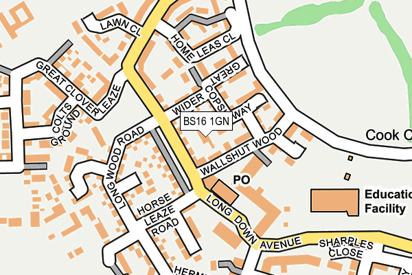BS16 1GN map - OS OpenMap – Local (Ordnance Survey)
