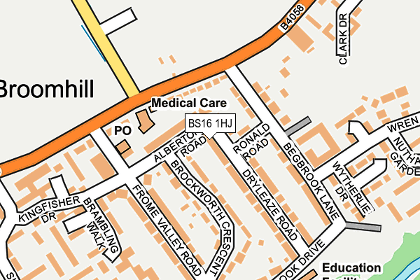 BS16 1HJ map - OS OpenMap – Local (Ordnance Survey)
