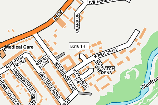 BS16 1HT map - OS OpenMap – Local (Ordnance Survey)