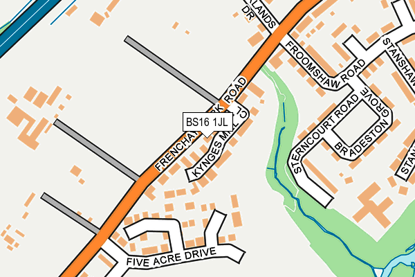 BS16 1JL map - OS OpenMap – Local (Ordnance Survey)