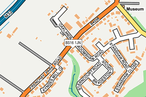 BS16 1JN map - OS OpenMap – Local (Ordnance Survey)