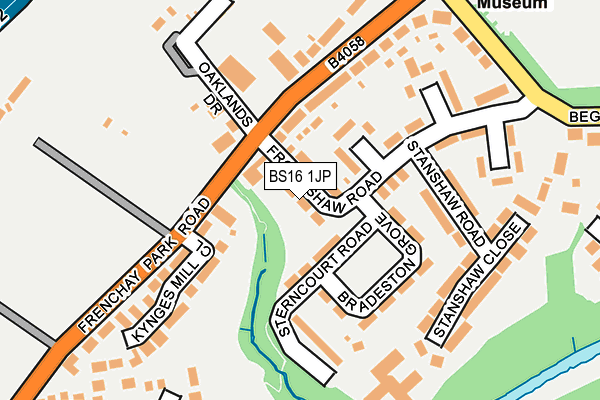 BS16 1JP map - OS OpenMap – Local (Ordnance Survey)