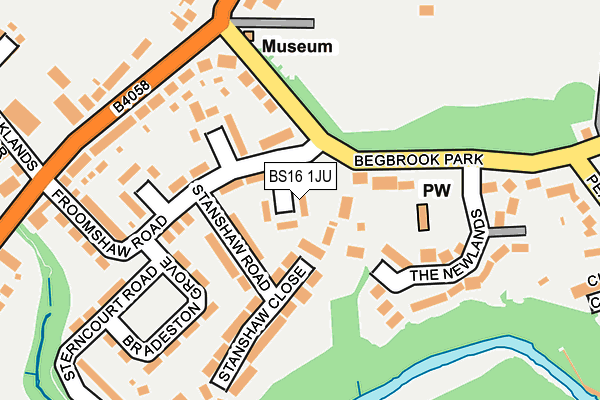 BS16 1JU map - OS OpenMap – Local (Ordnance Survey)