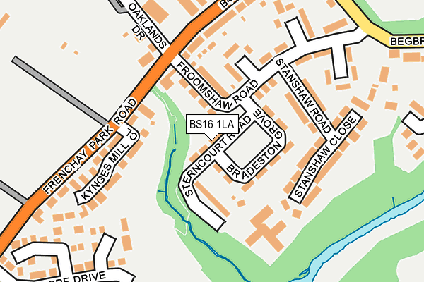 BS16 1LA map - OS OpenMap – Local (Ordnance Survey)