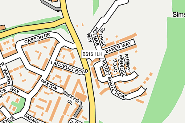 BS16 1LH map - OS OpenMap – Local (Ordnance Survey)