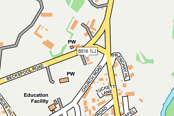 BS16 1LJ map - OS OpenMap – Local (Ordnance Survey)