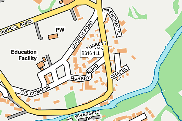 BS16 1LL map - OS OpenMap – Local (Ordnance Survey)