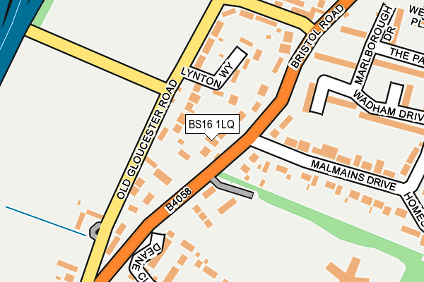 BS16 1LQ map - OS OpenMap – Local (Ordnance Survey)