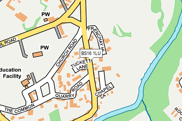 BS16 1LU map - OS OpenMap – Local (Ordnance Survey)