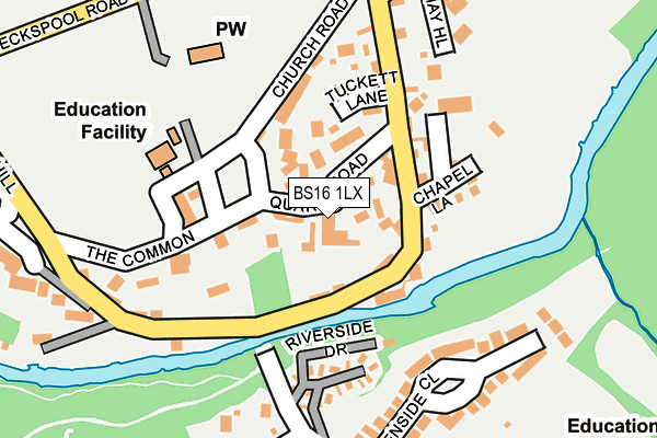 BS16 1LX map - OS OpenMap – Local (Ordnance Survey)
