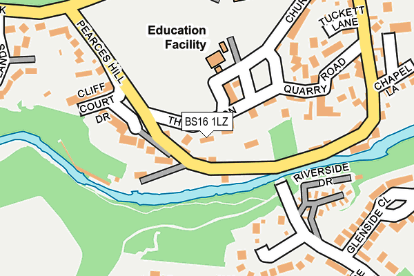 BS16 1LZ map - OS OpenMap – Local (Ordnance Survey)