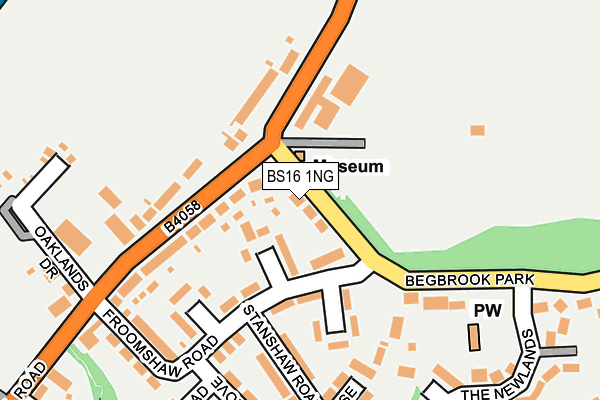 BS16 1NG map - OS OpenMap – Local (Ordnance Survey)