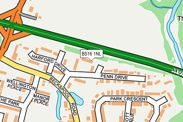 BS16 1NL map - OS OpenMap – Local (Ordnance Survey)