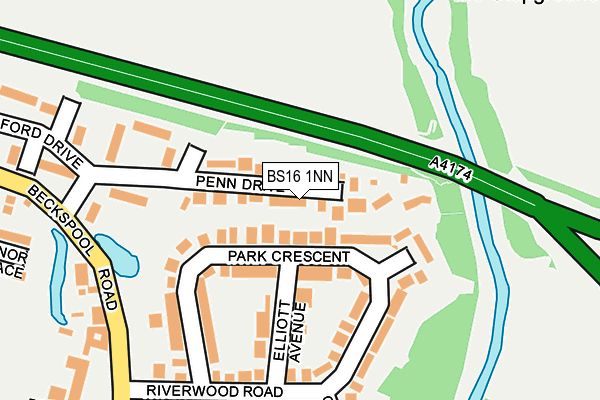 BS16 1NN map - OS OpenMap – Local (Ordnance Survey)