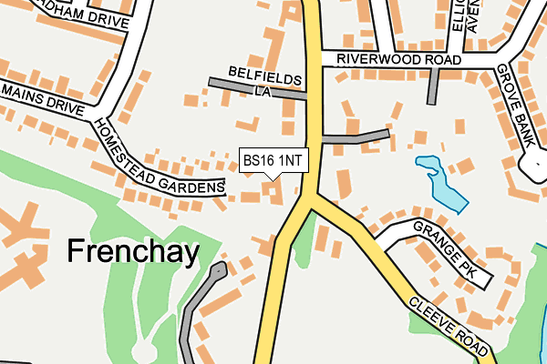 BS16 1NT map - OS OpenMap – Local (Ordnance Survey)