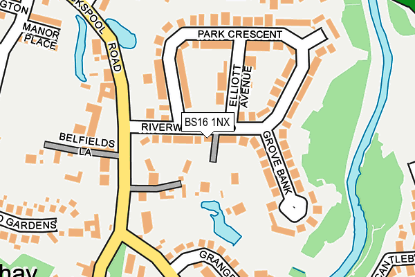 BS16 1NX map - OS OpenMap – Local (Ordnance Survey)