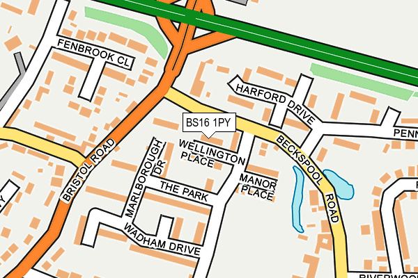 BS16 1PY map - OS OpenMap – Local (Ordnance Survey)