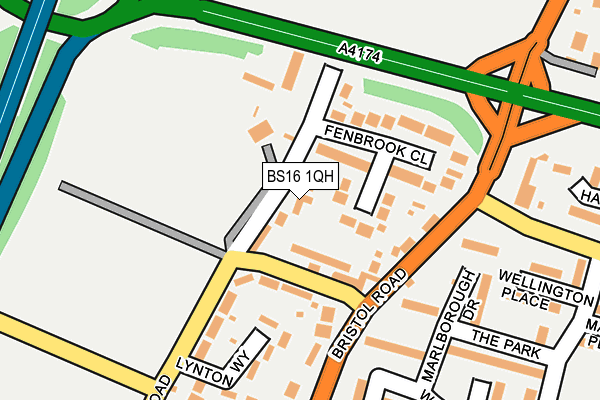BS16 1QH map - OS OpenMap – Local (Ordnance Survey)