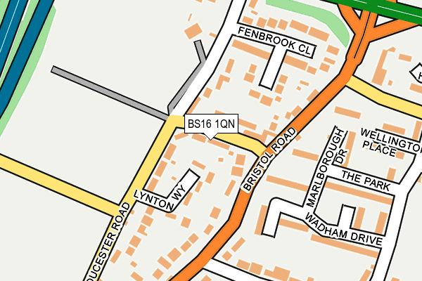 BS16 1QN map - OS OpenMap – Local (Ordnance Survey)