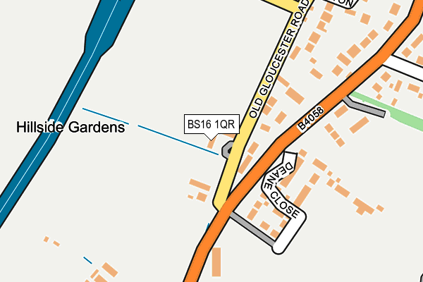 BS16 1QR map - OS OpenMap – Local (Ordnance Survey)