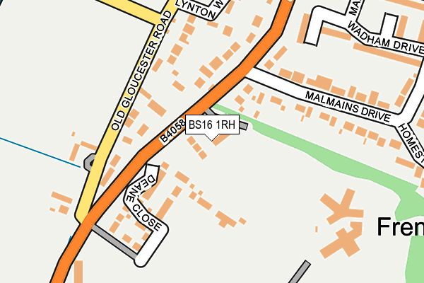 BS16 1RH map - OS OpenMap – Local (Ordnance Survey)