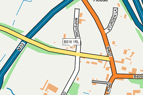 BS16 1RL map - OS OpenMap – Local (Ordnance Survey)