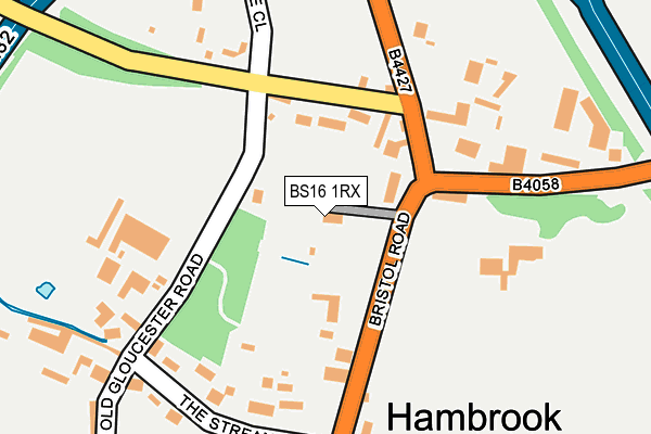 BS16 1RX map - OS OpenMap – Local (Ordnance Survey)