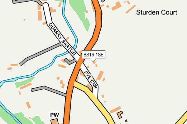 BS16 1SE map - OS OpenMap – Local (Ordnance Survey)