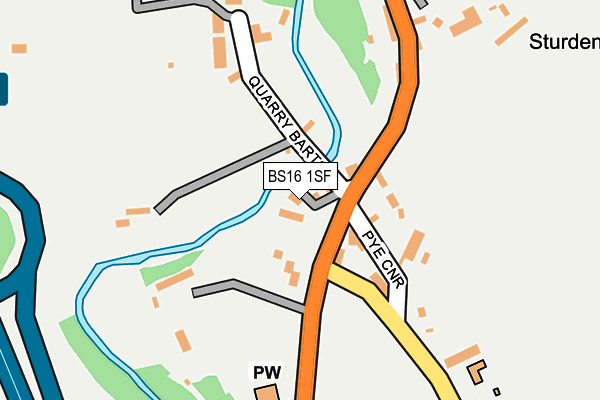 BS16 1SF map - OS OpenMap – Local (Ordnance Survey)