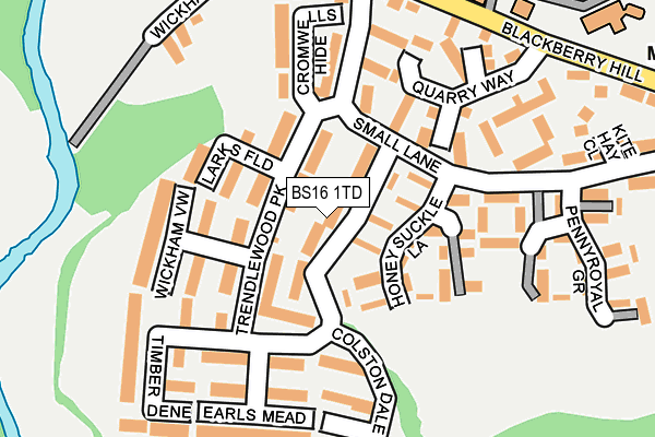 BS16 1TD map - OS OpenMap – Local (Ordnance Survey)